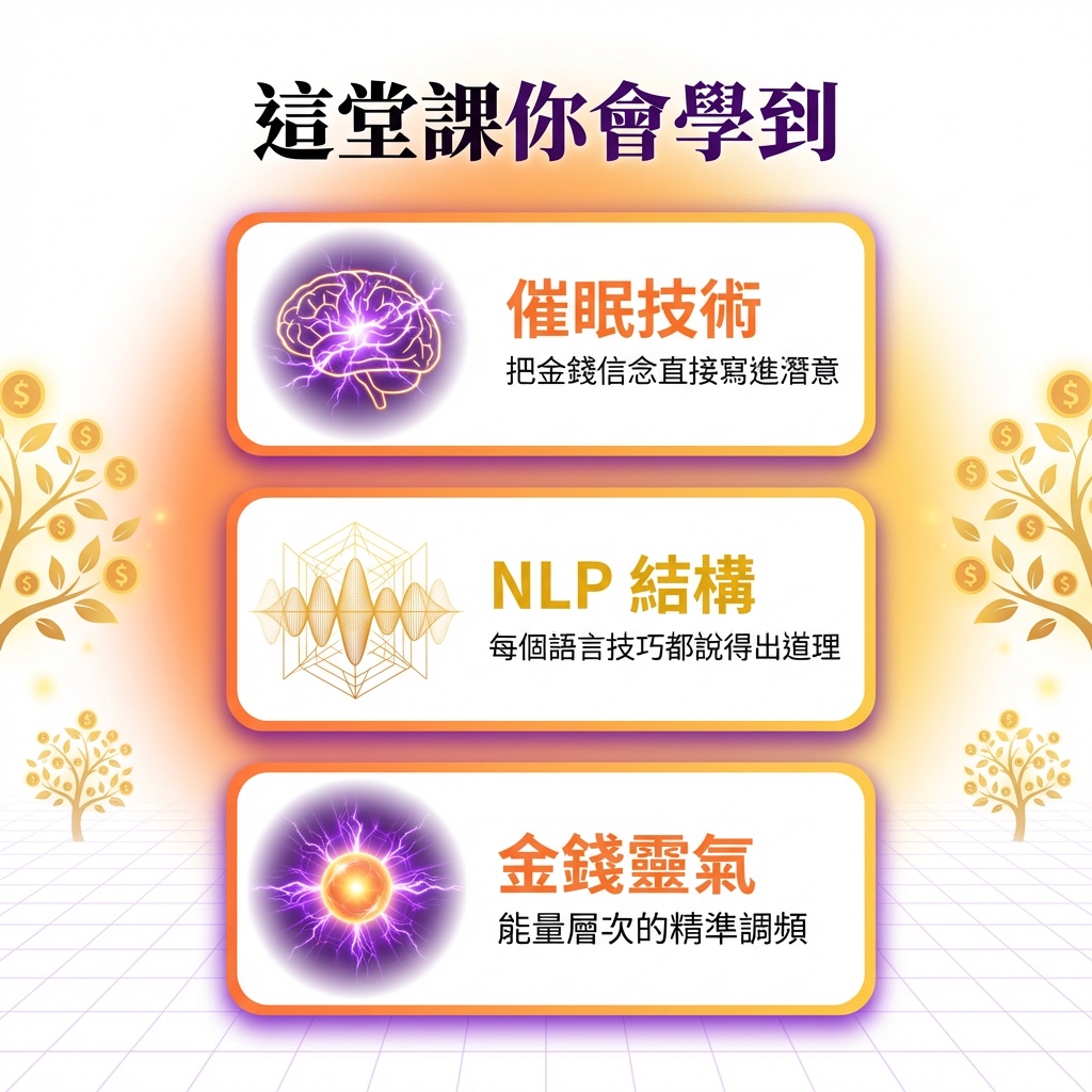 催眠 × NLP × 金錢靈氣